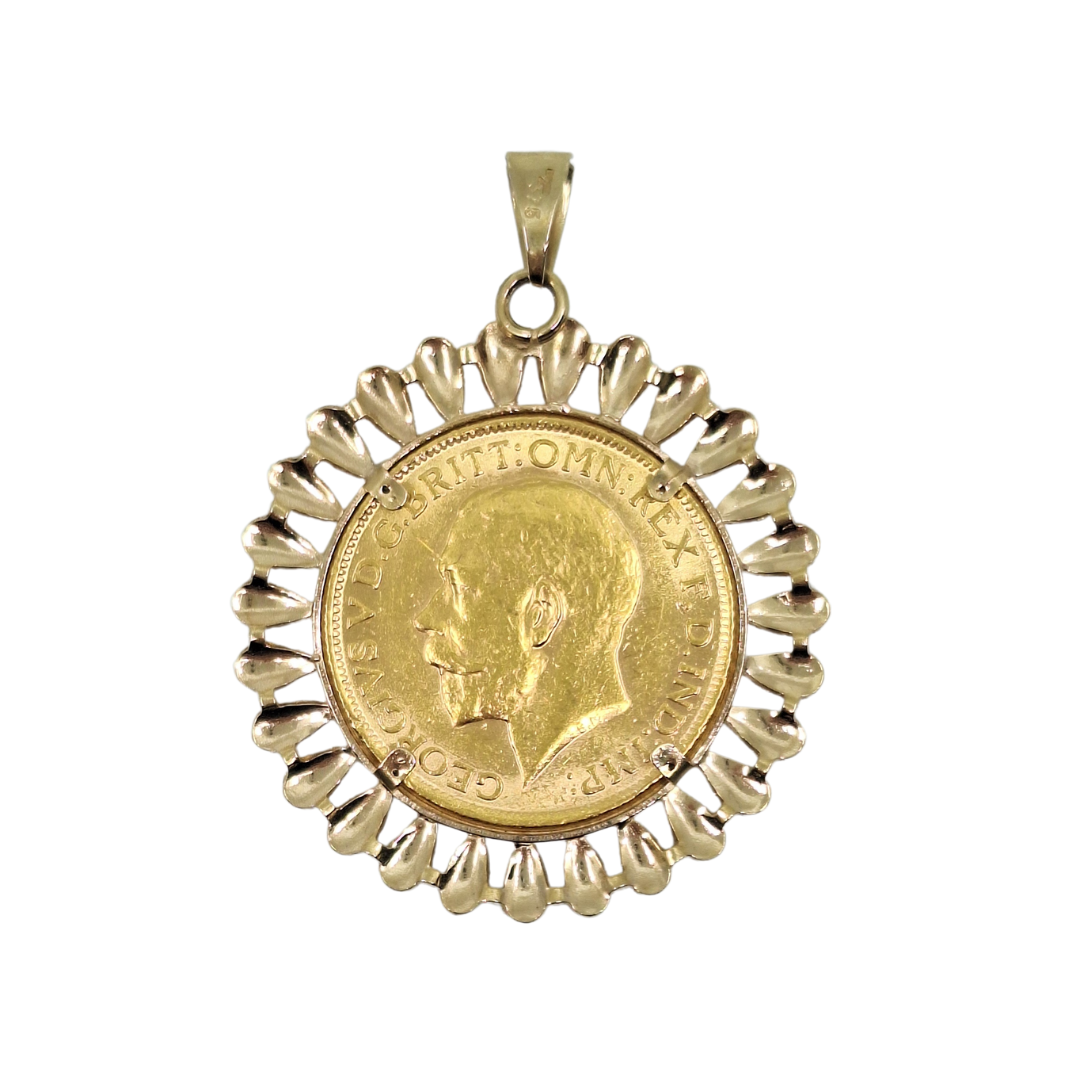 Full Sovereign Pendant 1918