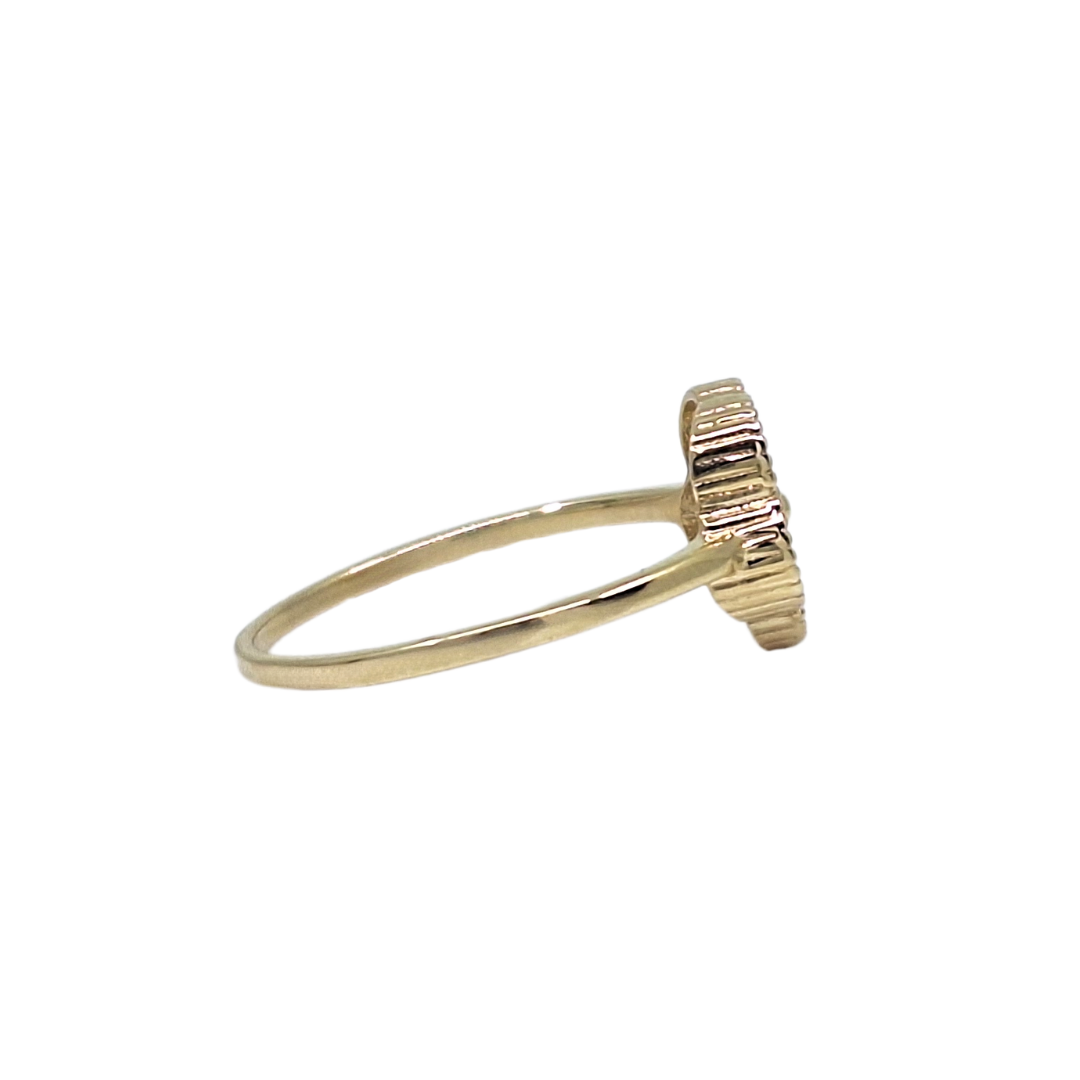 9ct Yellow Gold Flower Ring