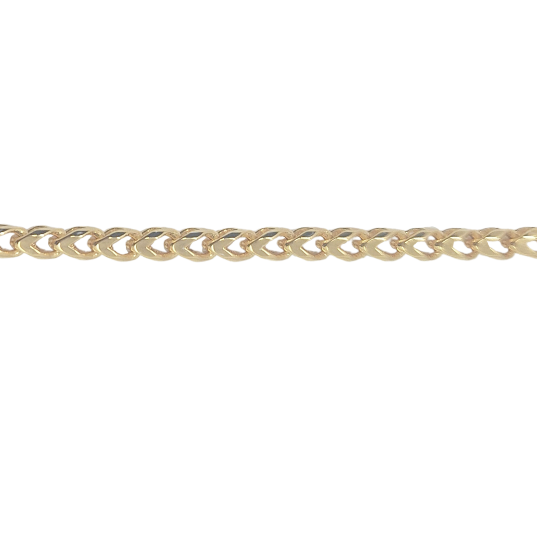 9ct Yellow Gold Franco Bracelet 7.5"