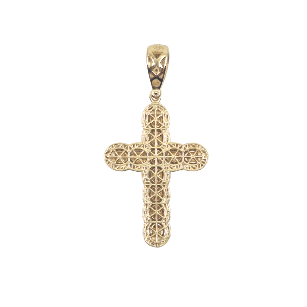 9ct Yellow Gold Cubic Zirconia Cross