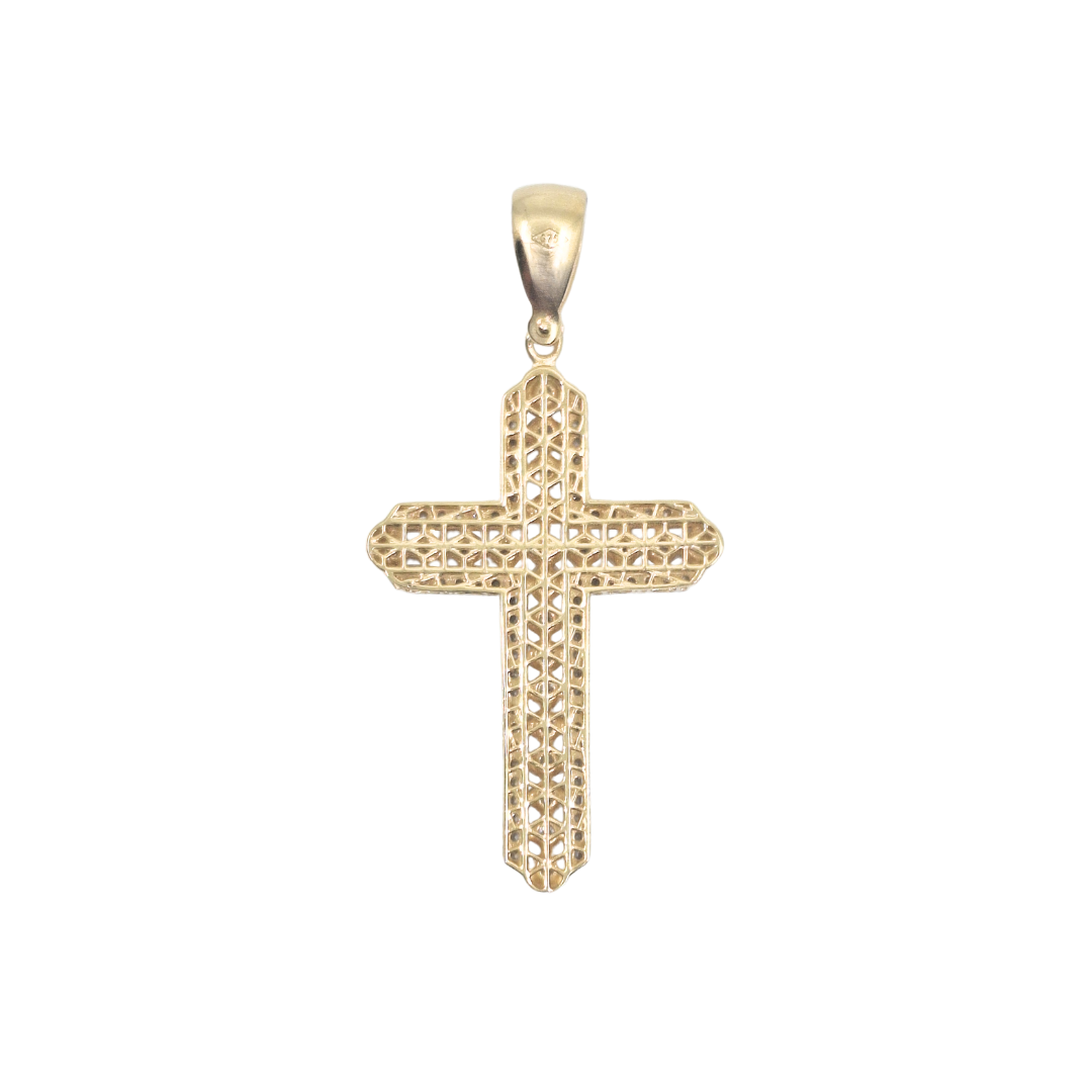 9ct Yellow Gold Cubic Zirconia Cross