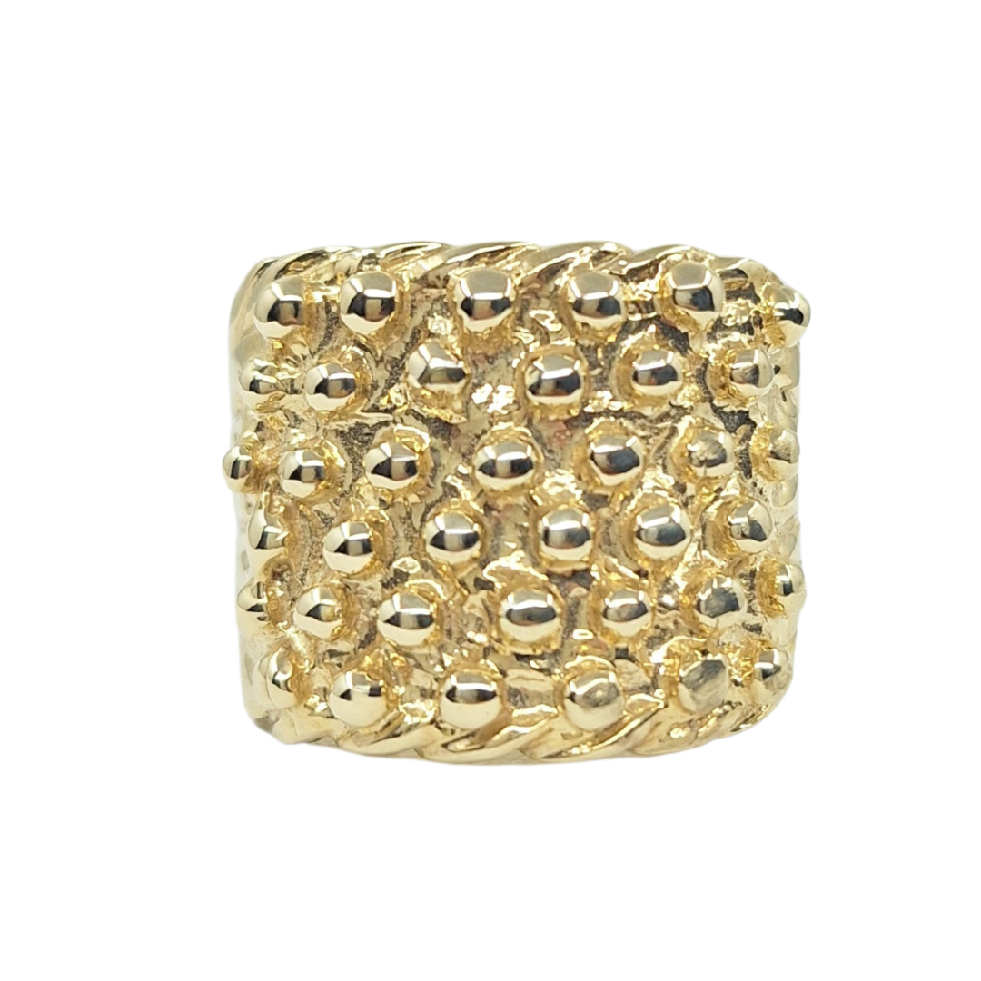 9ct Yellow Gold 6 Row Keeper Ring