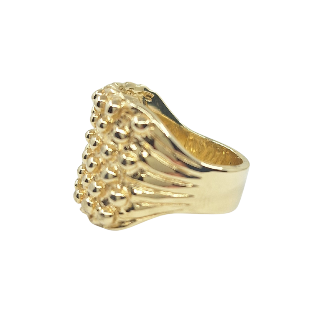 9ct Yellow Gold 6 Row Keeper Ring