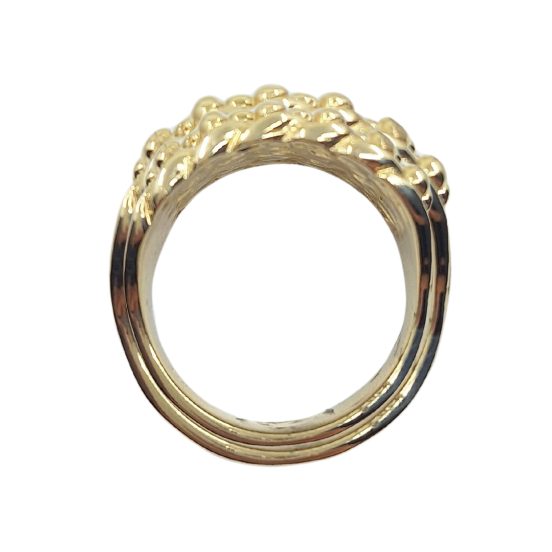 9ct Yellow Gold 6 Row Keeper Ring