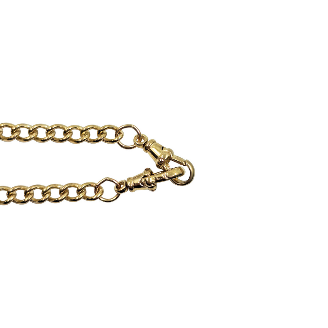 9ct Yellow Gold Albert Curb Chain With T-bar 20"