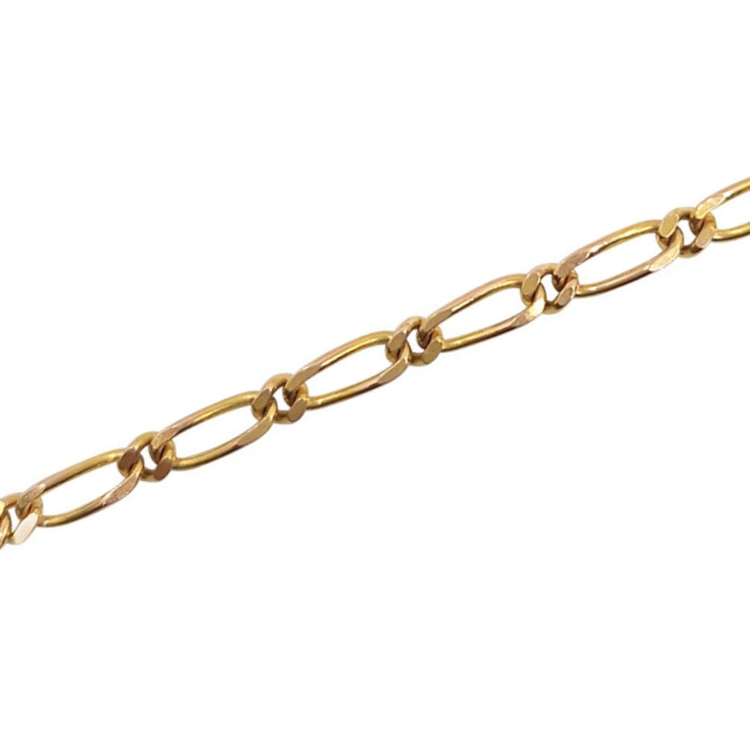 9ct Yellow Gold 1+1 Figaro Chain 24"