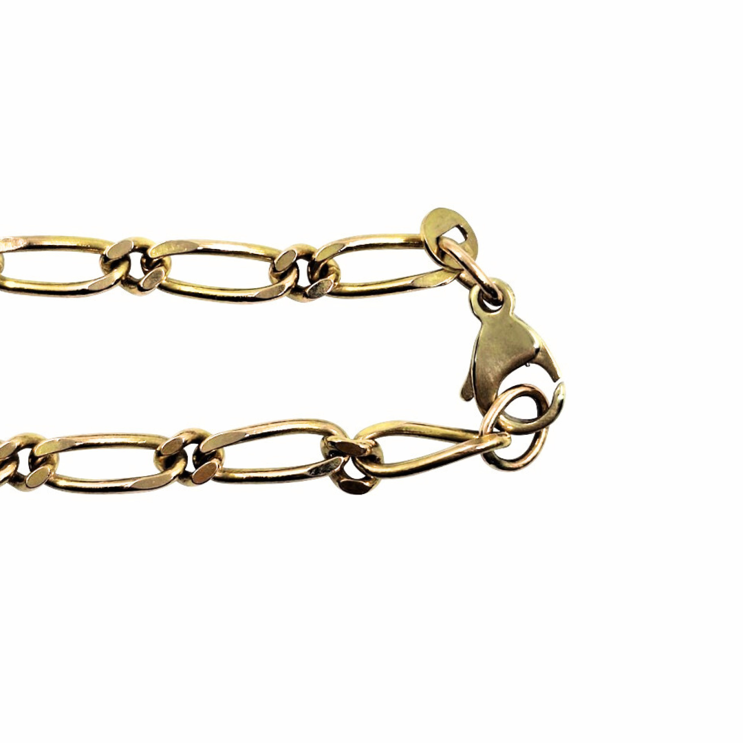 9ct Yellow Gold 1+1 Figaro Chain 24"