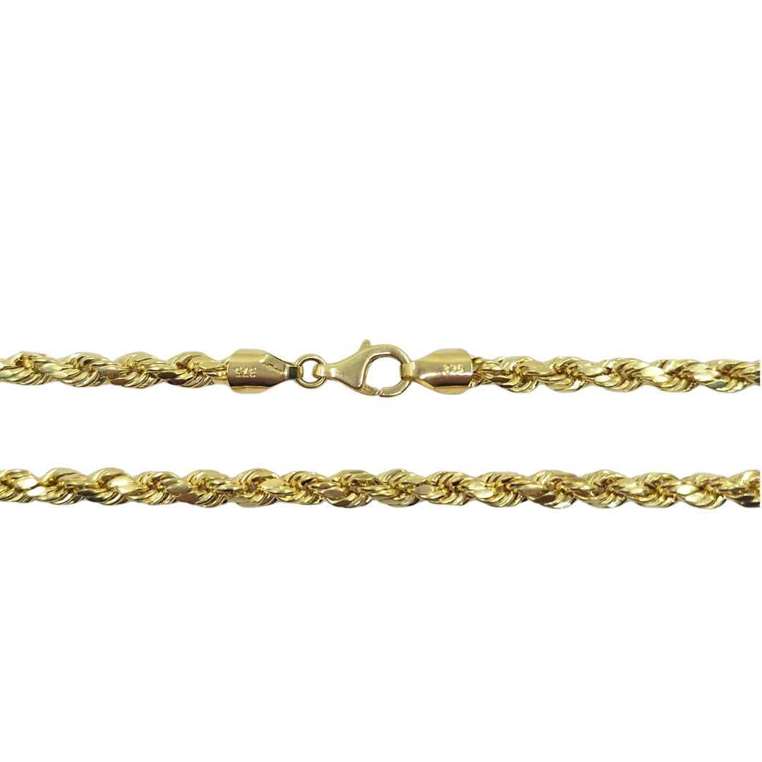 9ct Yellow Gold Hollow Rope Chain 20"