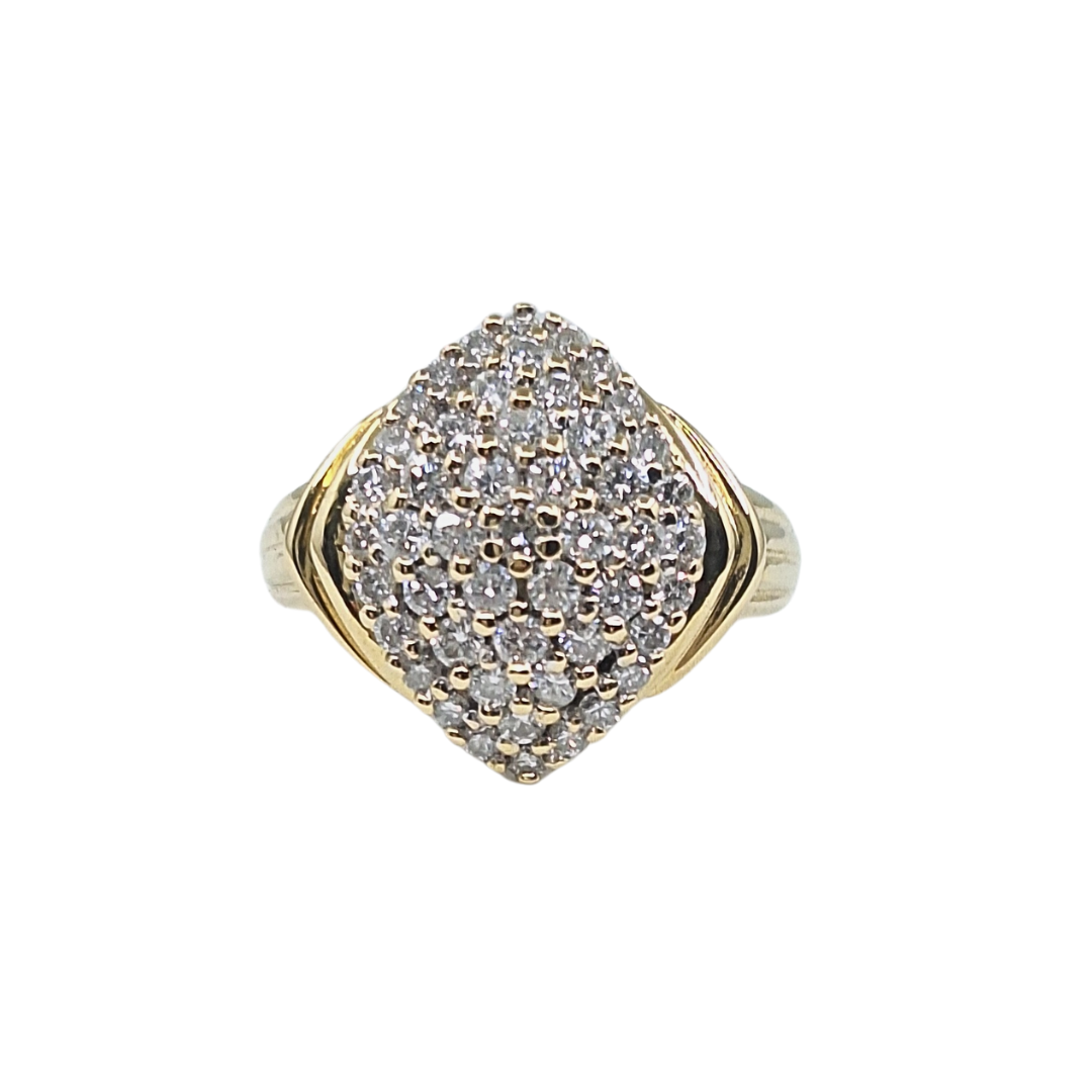 18ct Yellow Gold Diamond Cluster Ring