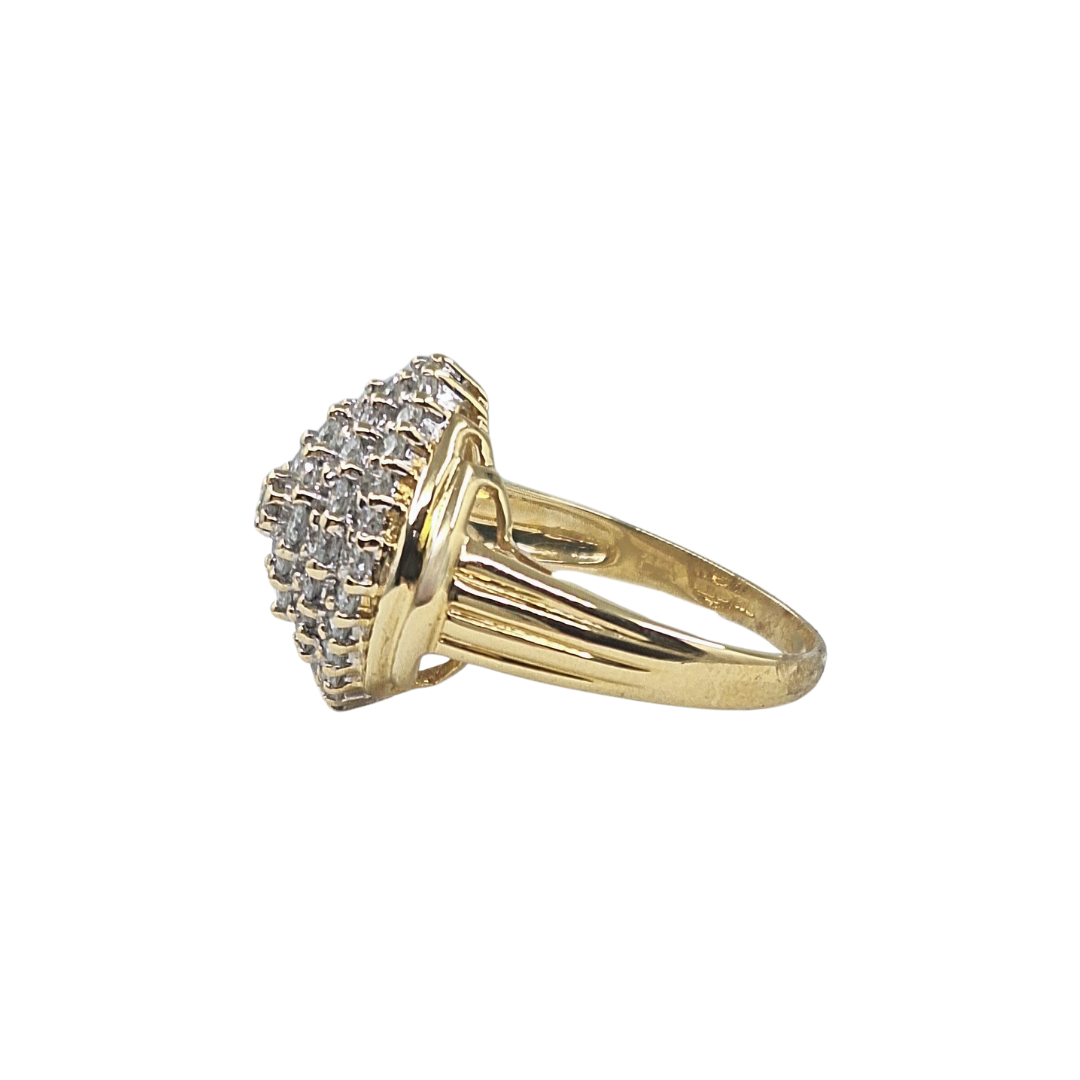 18ct Yellow Gold Diamond Cluster Ring