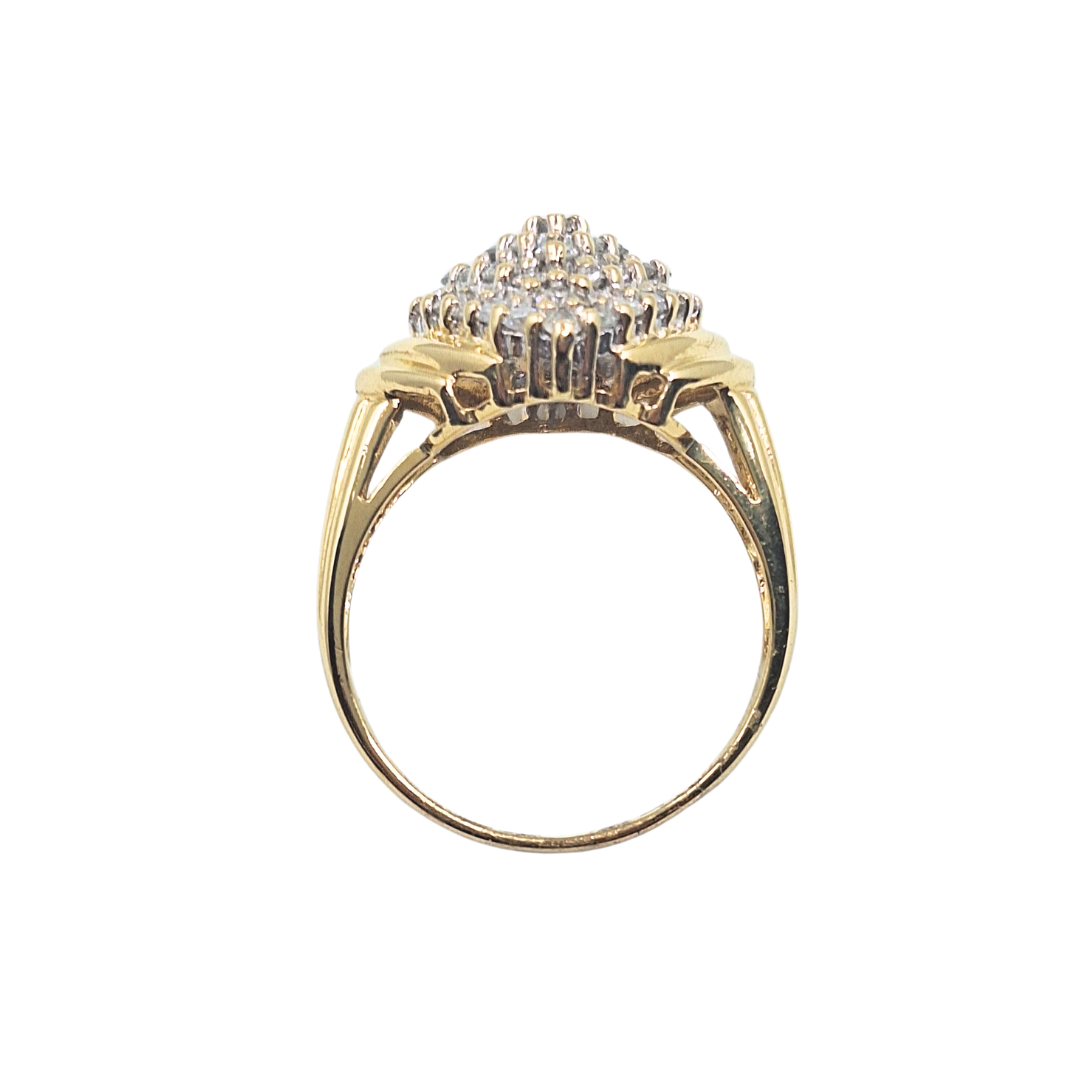 18ct Yellow Gold Diamond Cluster Ring