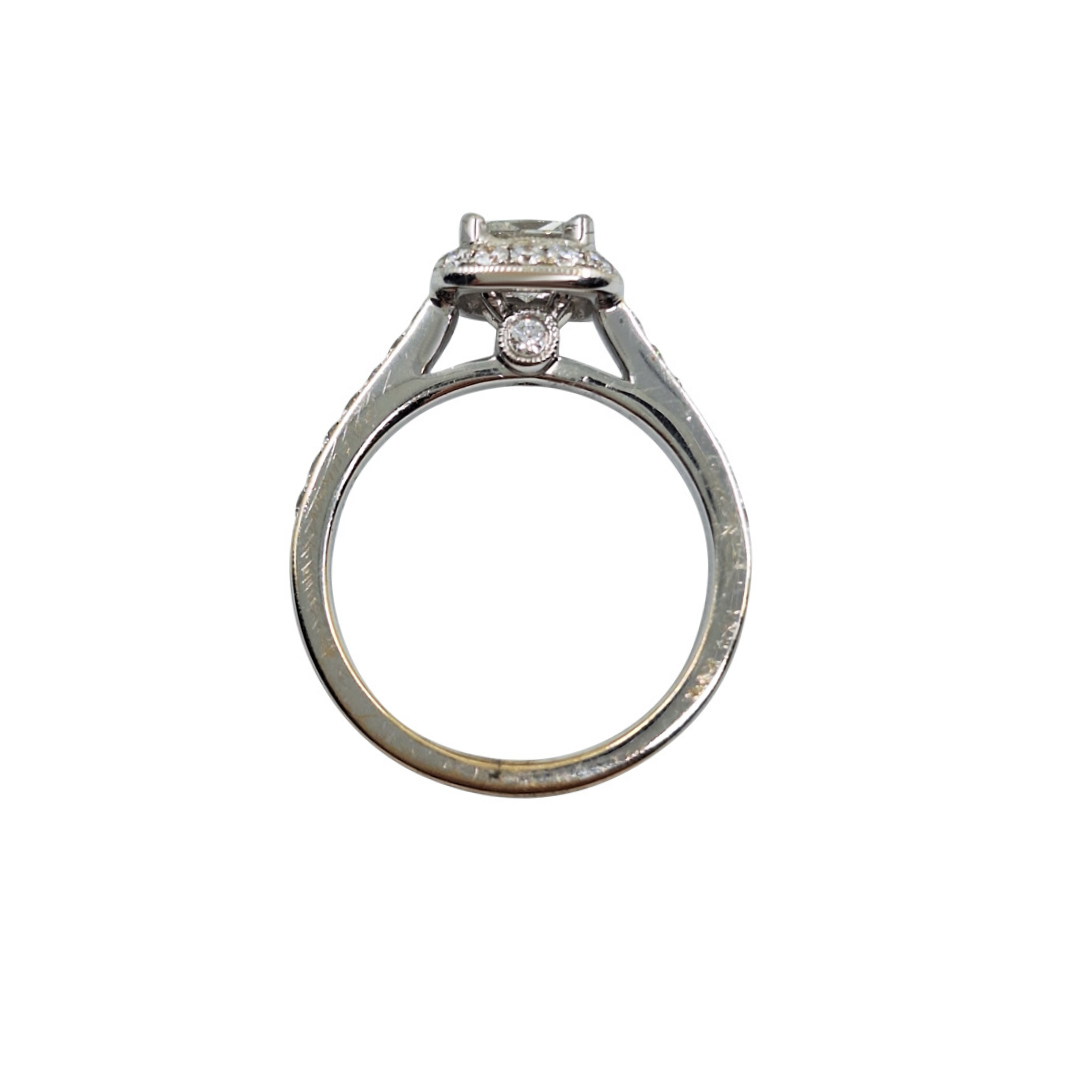 18ct White Gold Princess Cut Diamond Ring 1.13ct