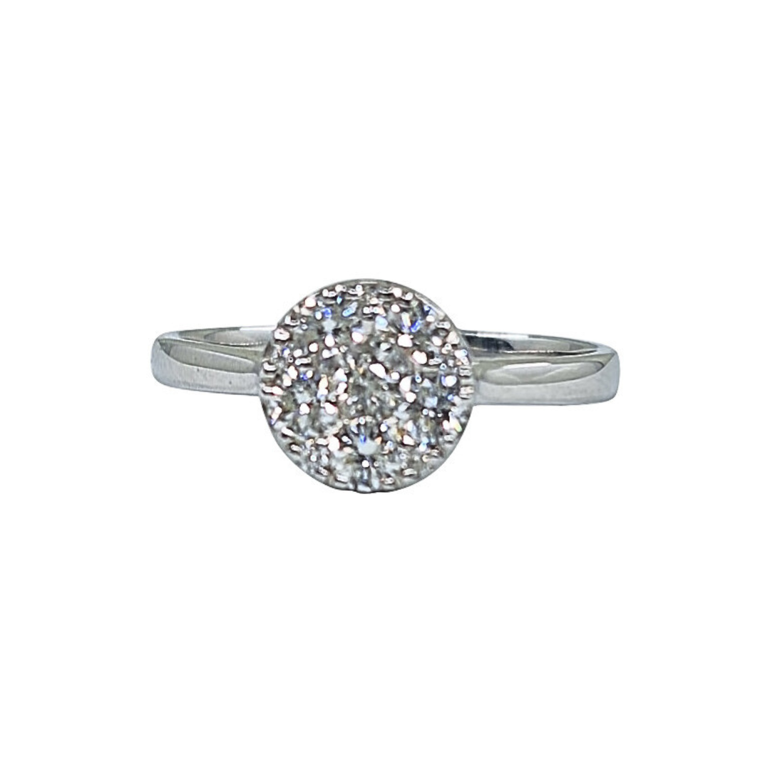18ct White Gold Diamond Cluster Ring