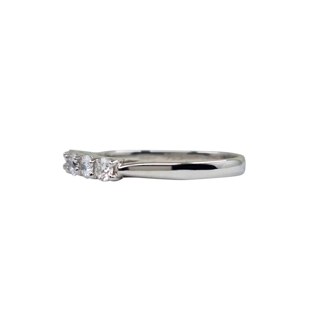 18ct White Gold Diamond 5 Stone Eternity Ring