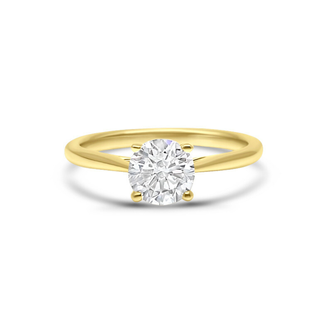 Yellow Gold Ethical Diamond Solitaire Ring 1.00ct