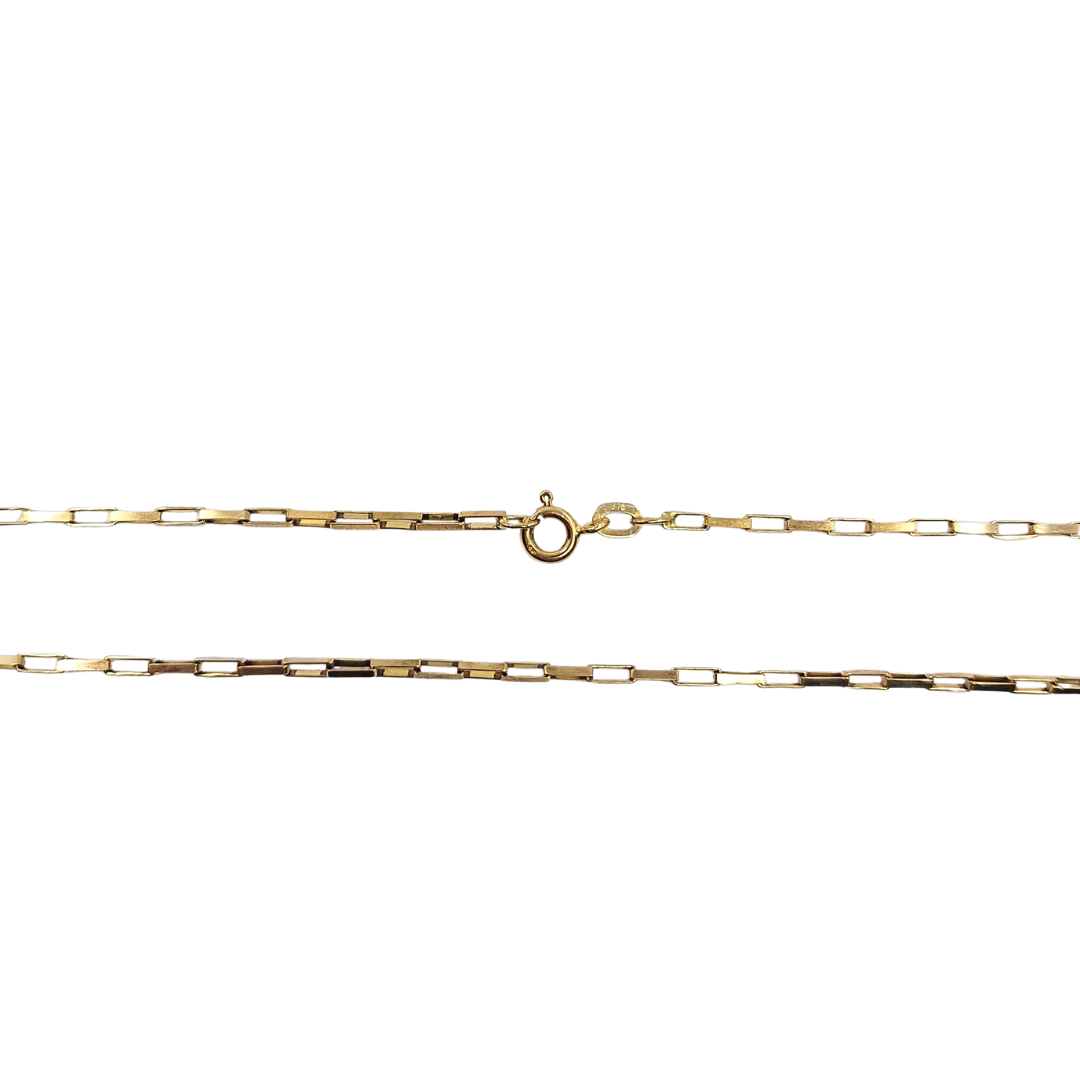 9ct Yellow Gold Rectangle Belcher Chain 30"