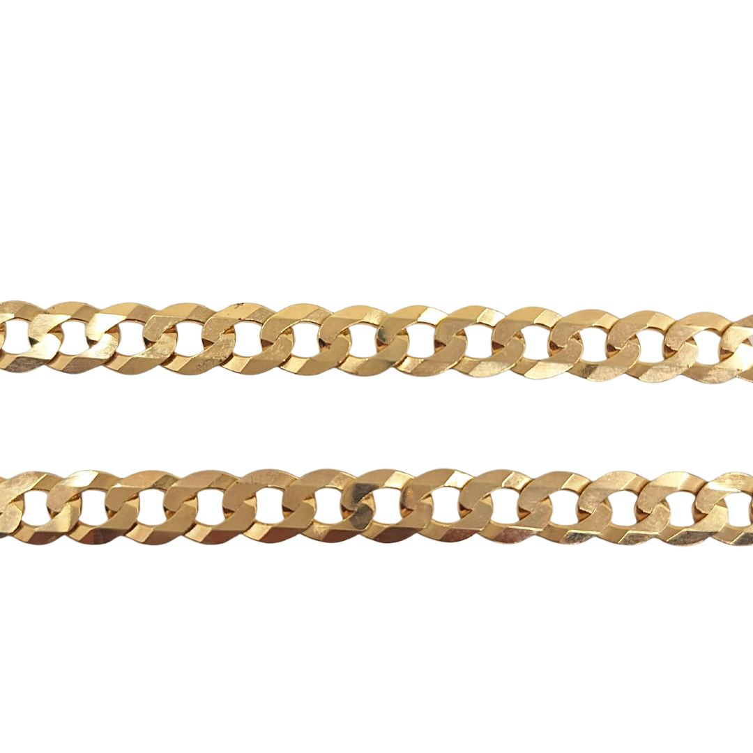 9ct Yellow Gold Curb Chain 26"