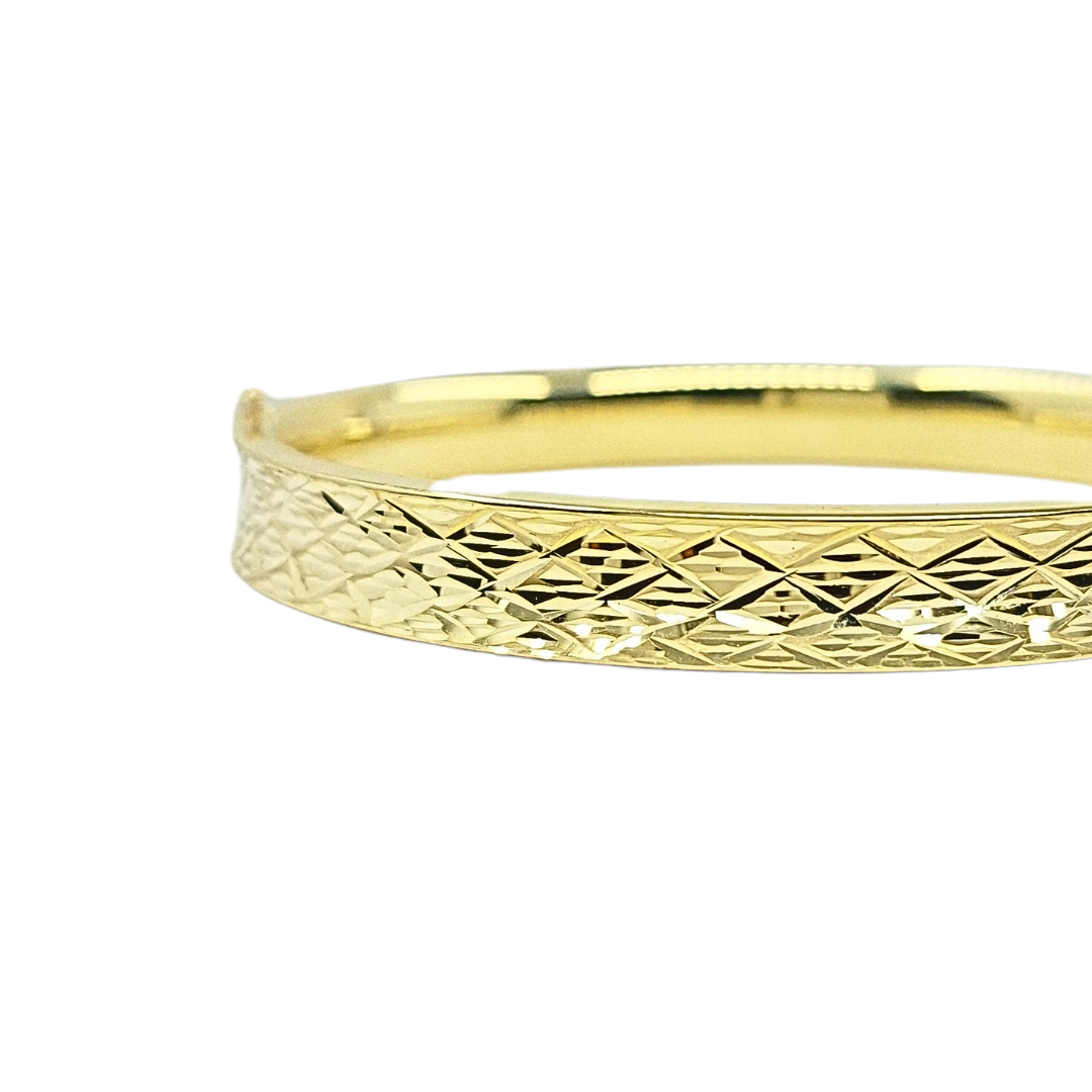 9ct Yellow Gold Expanding Slave Bangle