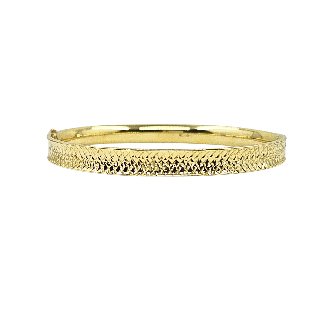 9ct Yellow Gold Expanding Slave Bangle