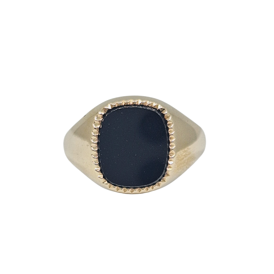 9ct Yellow Gold Onyx Signet Ring