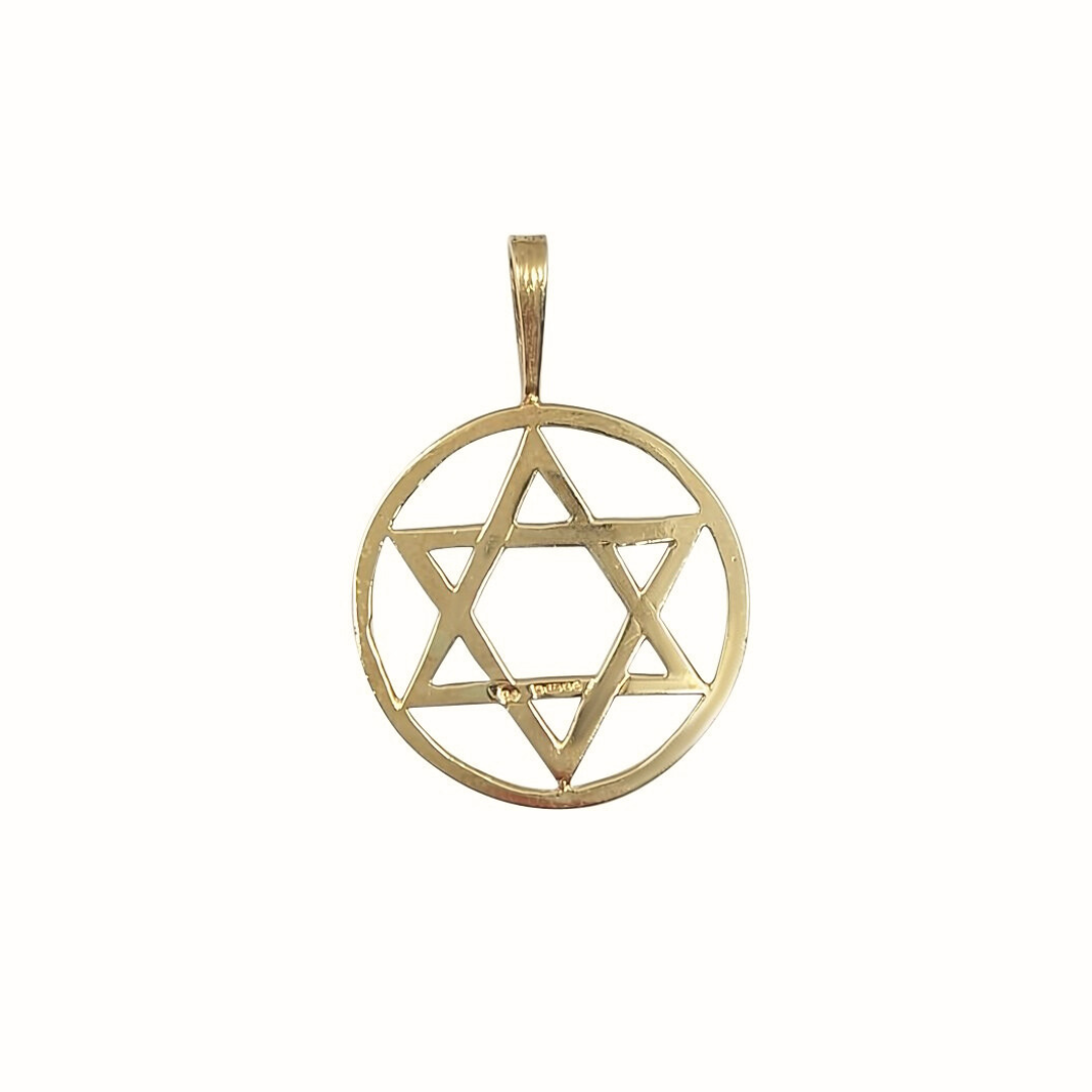 9ct Yellow Gold Star Of David Pendant