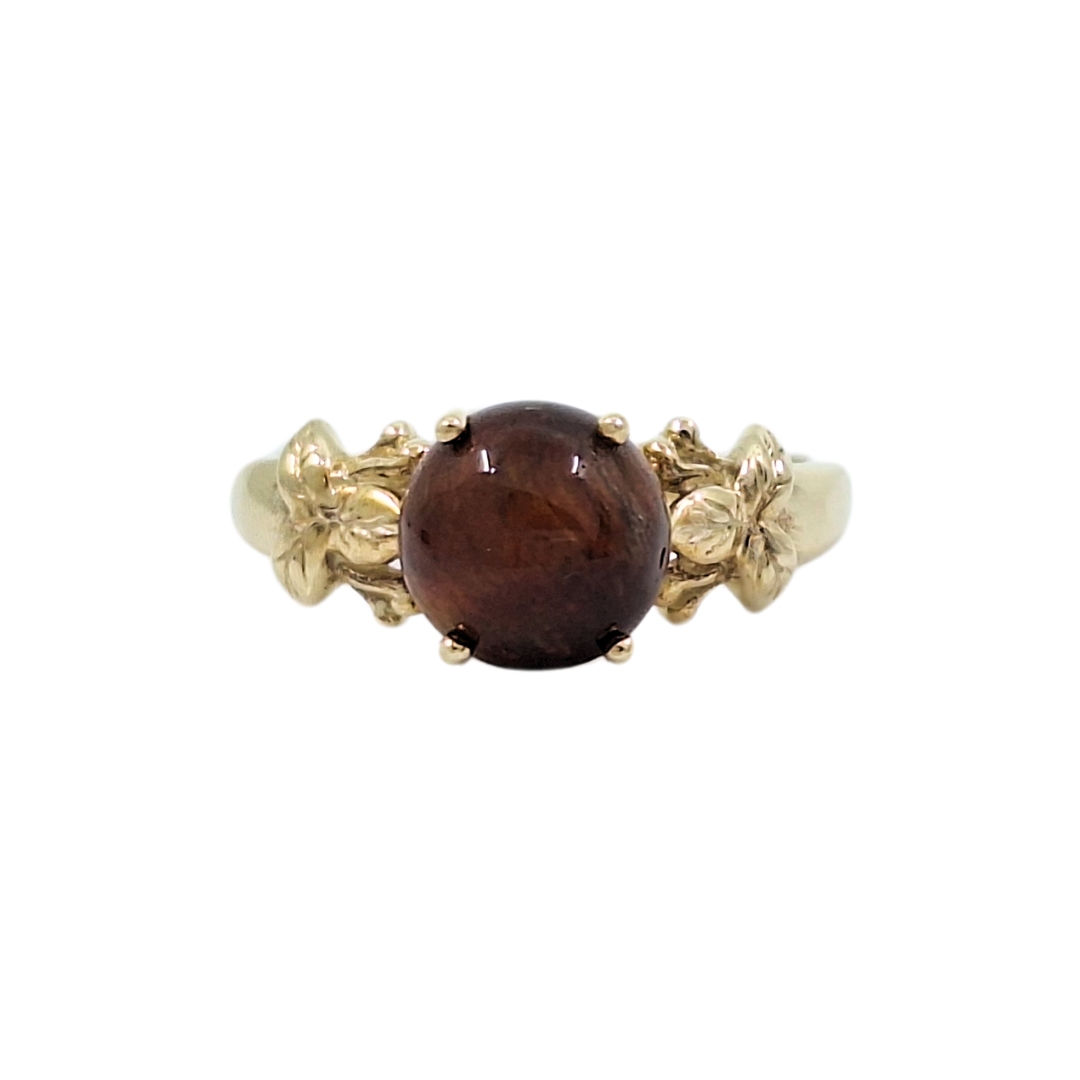 9ct Yellow Gold Red Tigers Eye Ring
