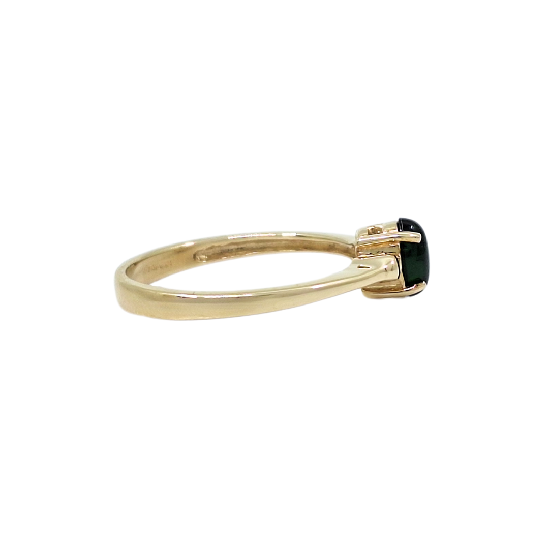9ct Yellow Gold Chrome Tourmaline Solitaire Ring