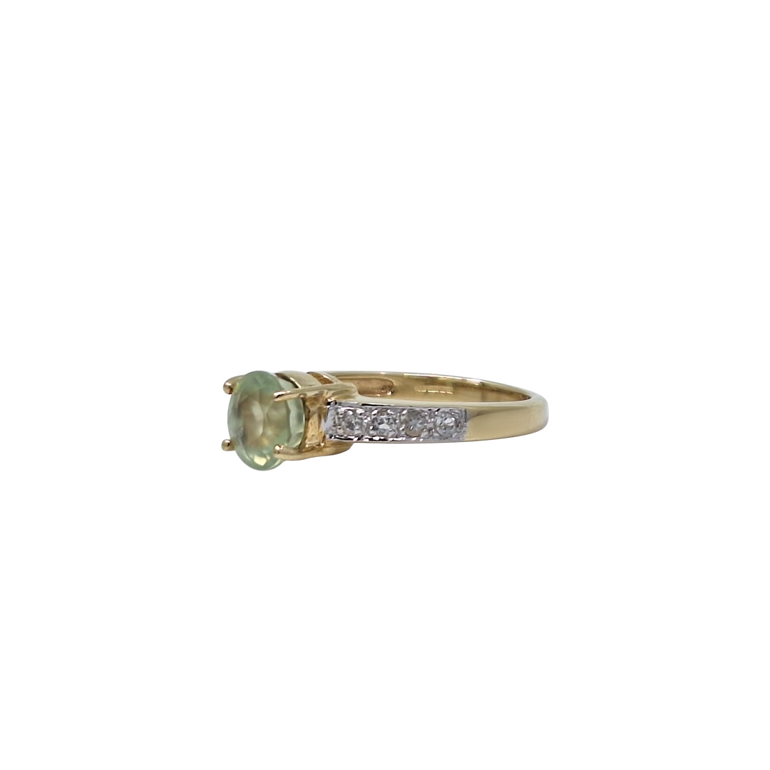 9ct Yellow Gold Kunzite & White Topaz Ring