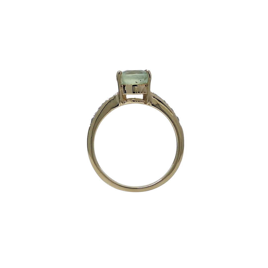 9ct Yellow Gold Kunzite & White Topaz Ring