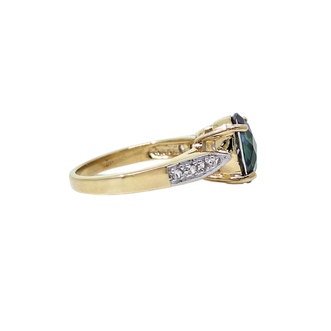 9ct Yellow Gold Mystic Topaz Ring