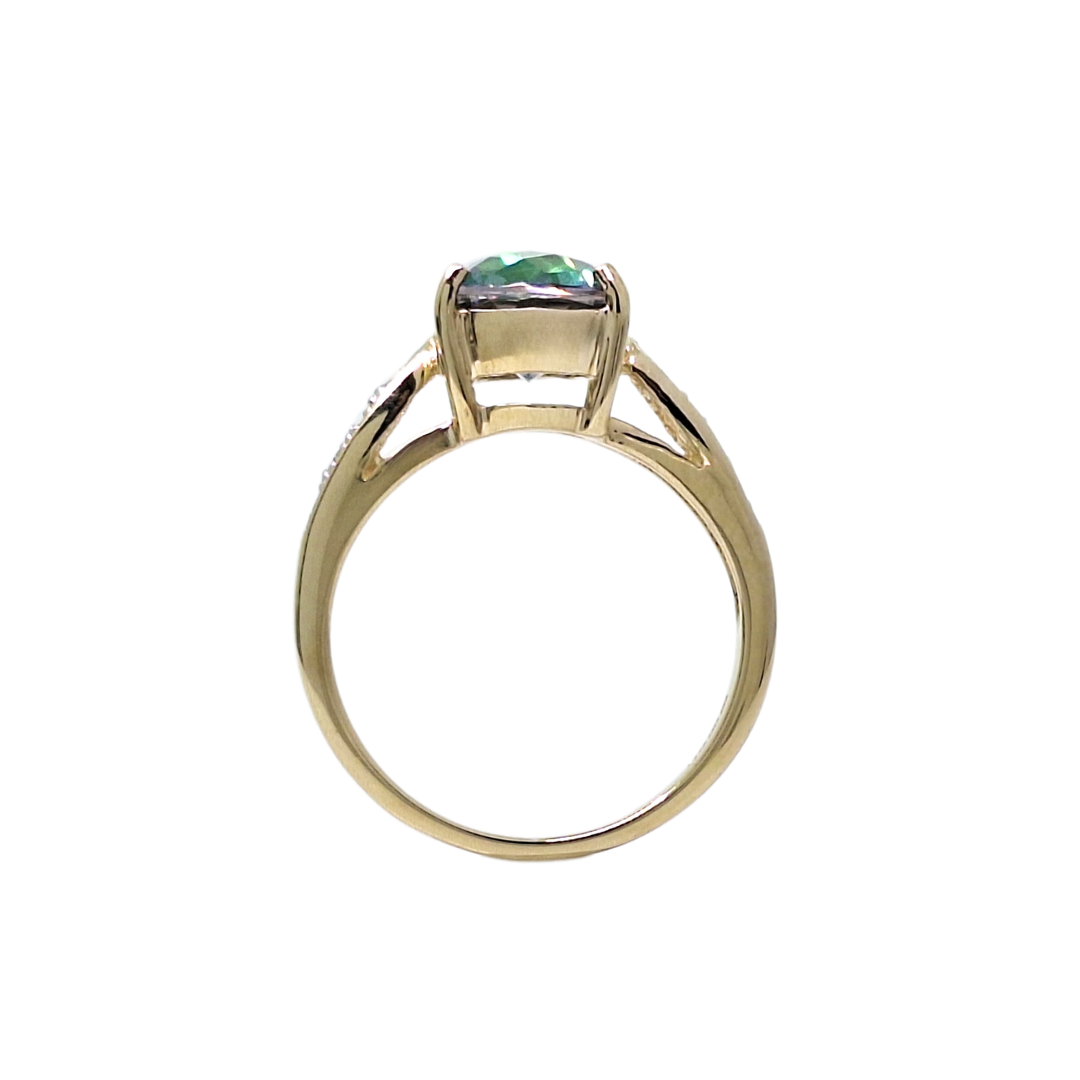 9ct Yellow Gold Mystic Topaz Ring