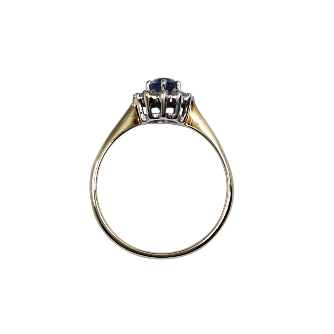 9ct Yellow Gold Tanzanite Cluster Ring