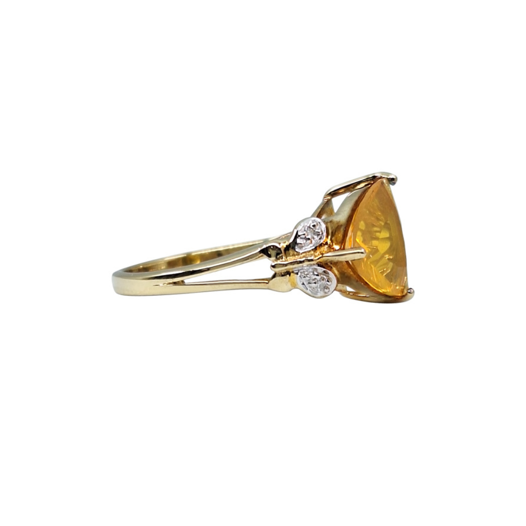 9ct Yellow Gold Fire Opal Ring