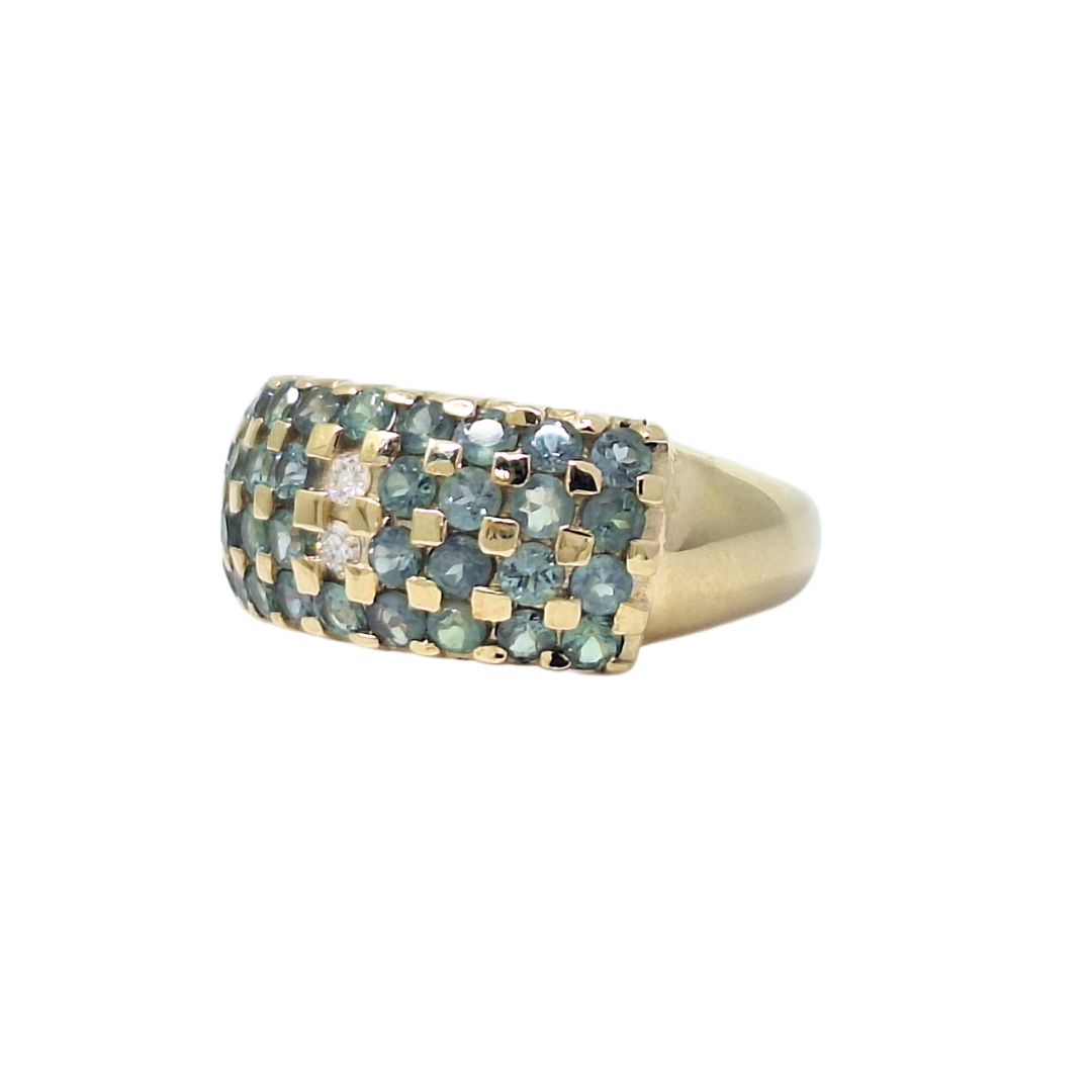 9ct Yellow Gold Alexandrite Fancy Band Ring