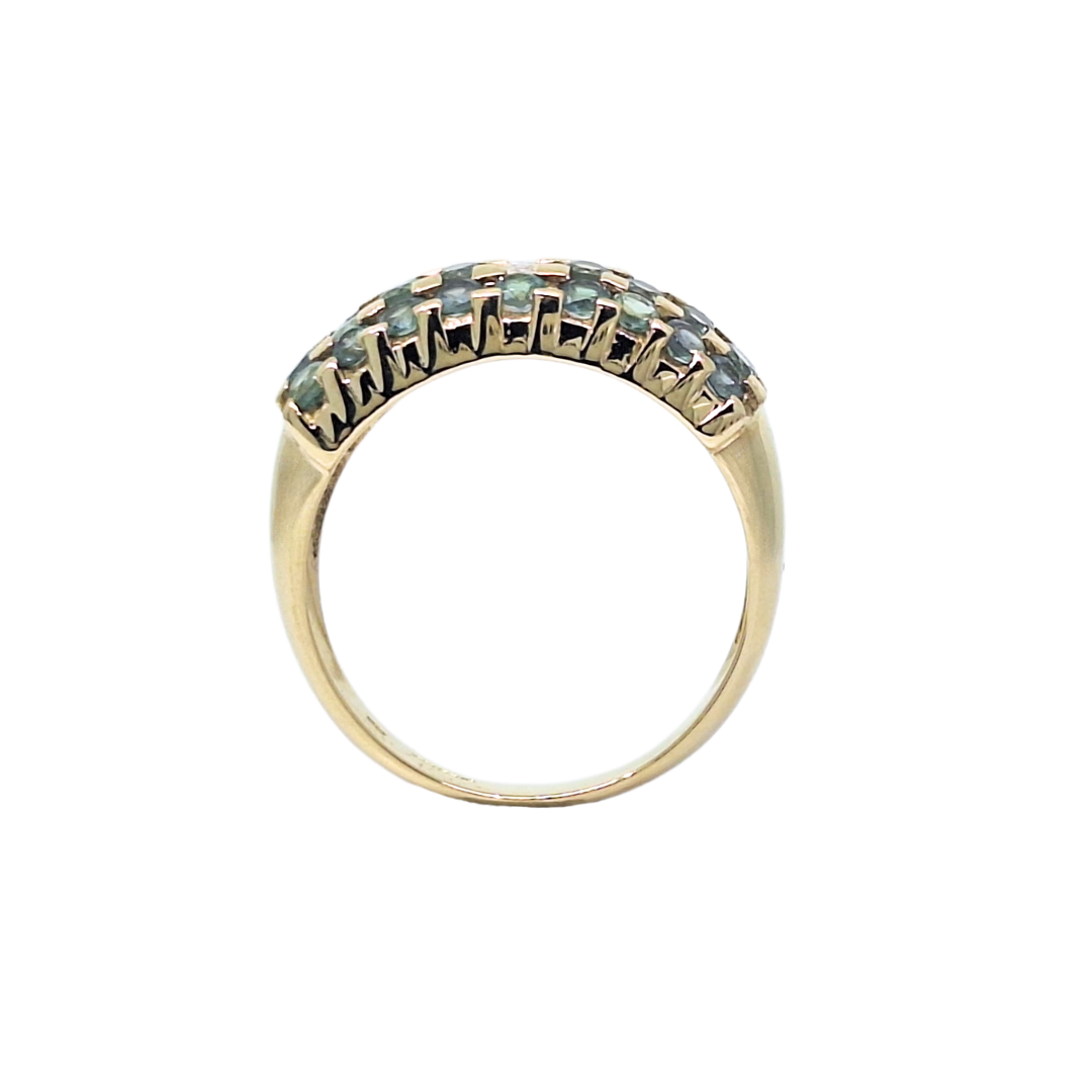 9ct Yellow Gold Alexandrite Fancy Band Ring