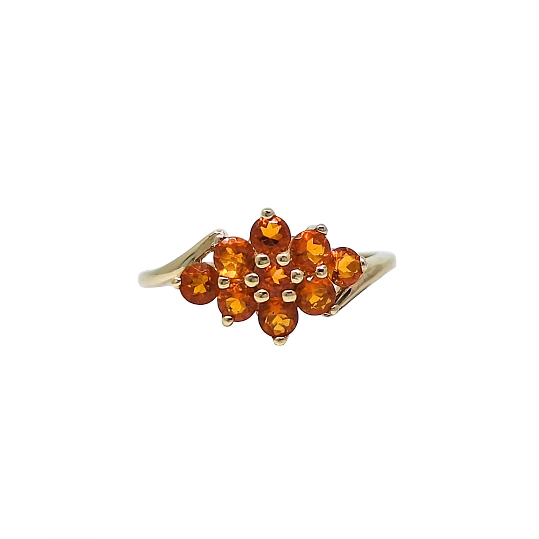 9ct Yellow Gold Tulelei Gemstone Cluster Ring