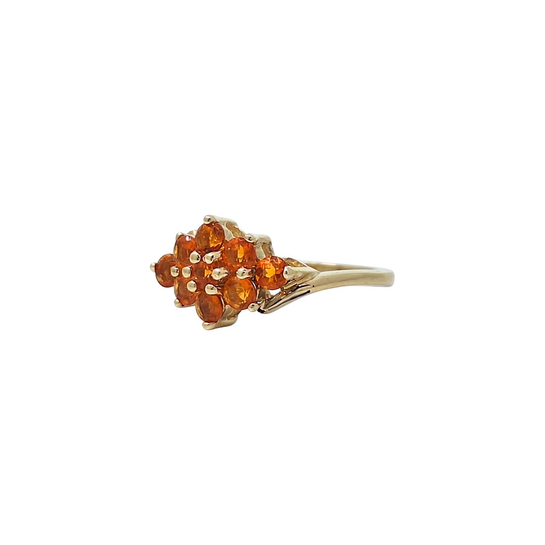 9ct Yellow Gold Tulelei Gemstone Cluster Ring