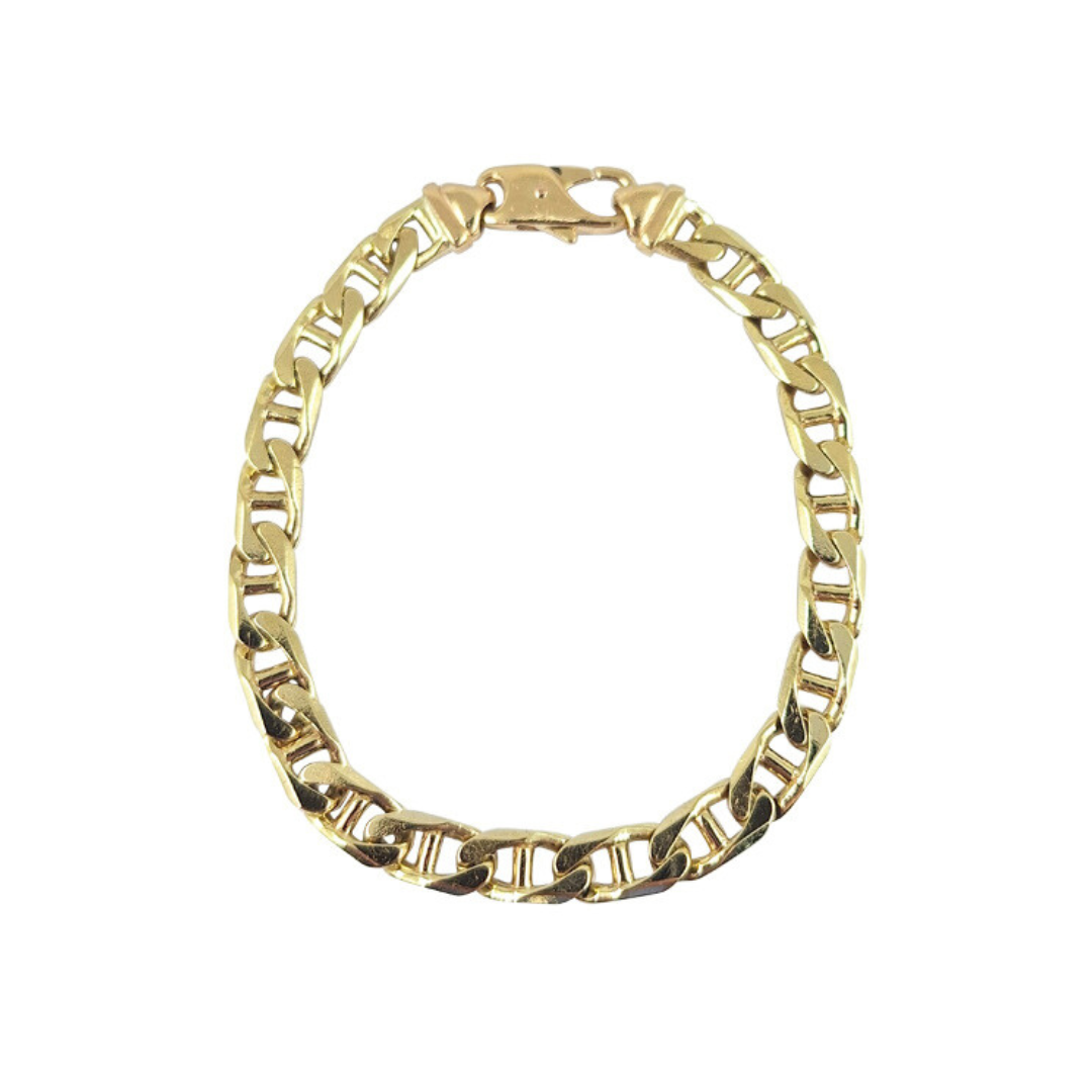 9ct Yellow Gold Anchor Link Bracelet 8.5"