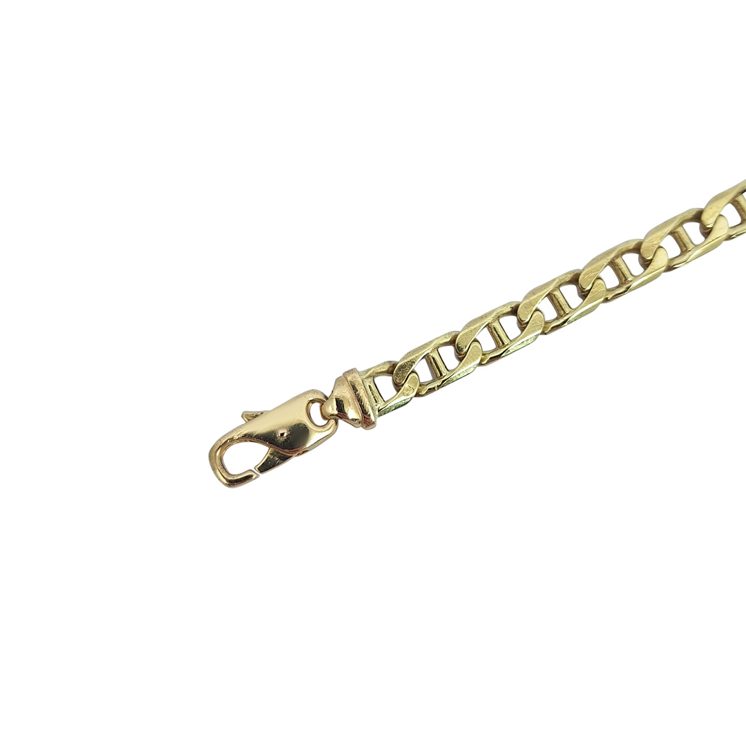 9ct Yellow Gold Anchor Link Bracelet 8.5"