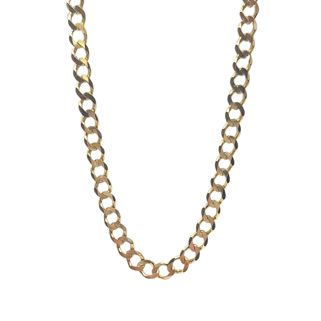 9ct Yellow Gold Curb Chain 20"