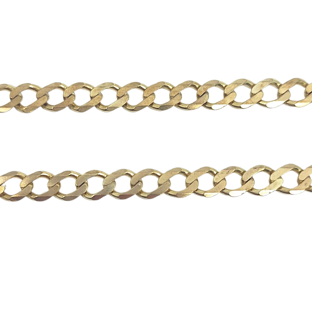 9ct Yellow Gold Curb Chain 20"