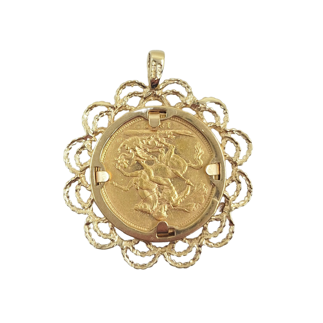 Full Sovereign Pendant 1872