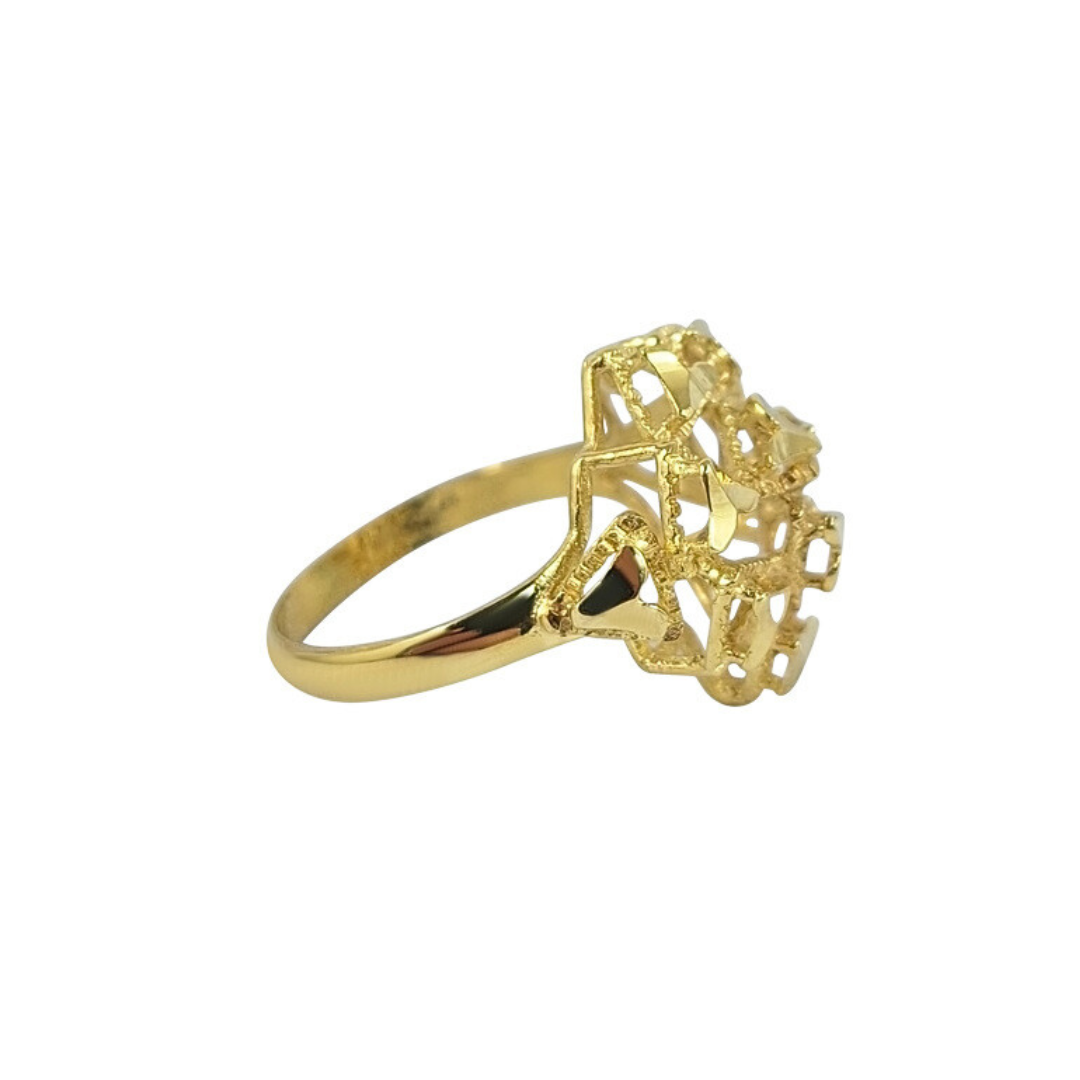 9ct Yellow Gold Geometric Ring
