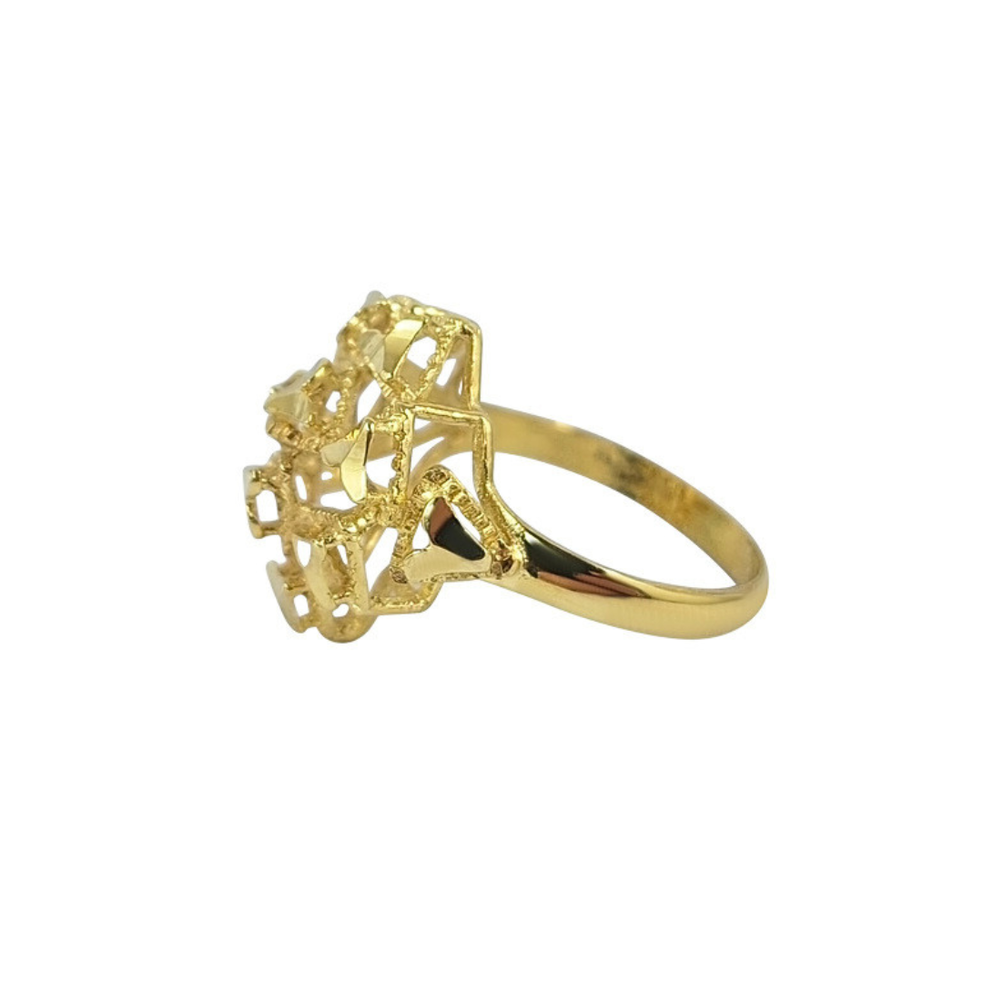 9ct Yellow Gold Geometric Ring