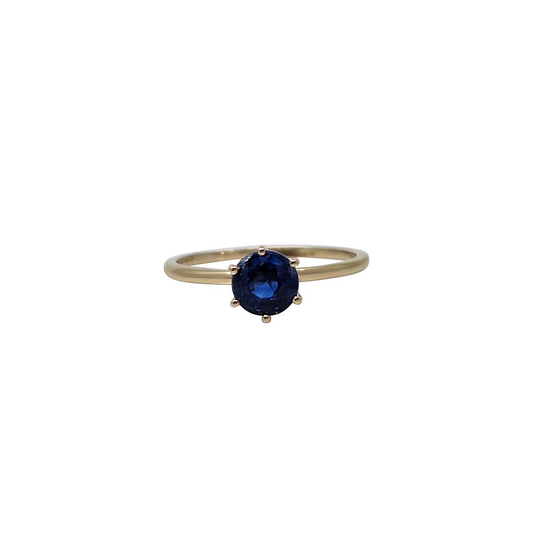 9ct Yellow Gold Nilamani Blue Stone Ring