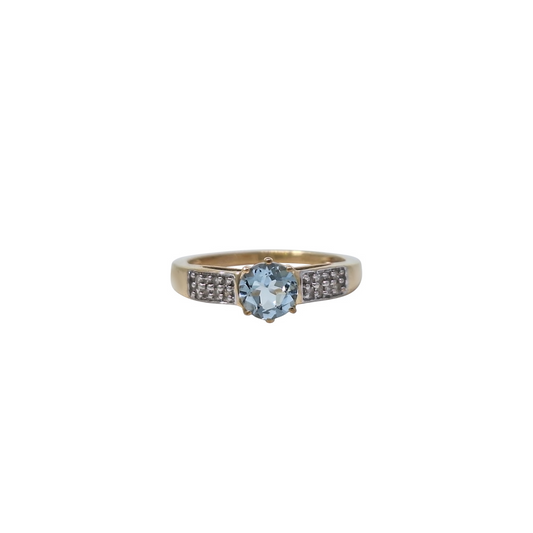 9ct Yellow Gold Zircon Ring