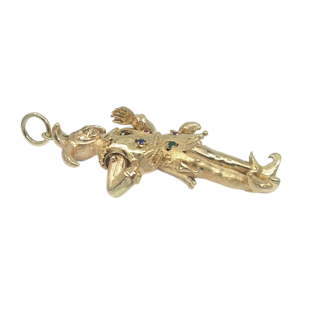 9ct Yellow Gold Jester Pendant