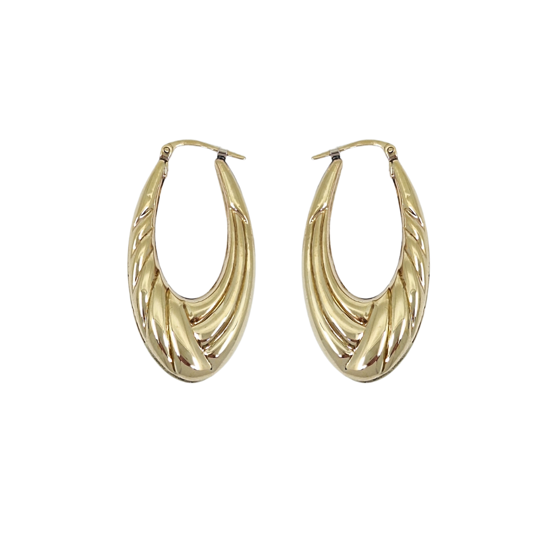9ct Yellow Gold Creole Earrings