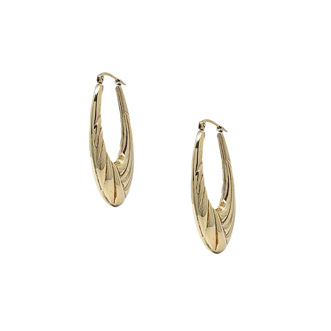 9ct Yellow Gold Creole Earrings
