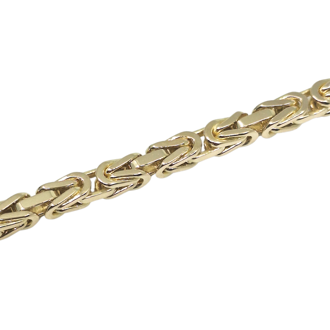 9ct Yellow Gold Byzantine Bracelet 9"